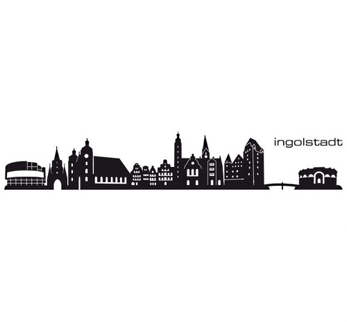 Wall-Art Wandtattoo »XXL Stadt Skyline IngolBayern 120cm«, (1 St.), selbstk günstig online kaufen