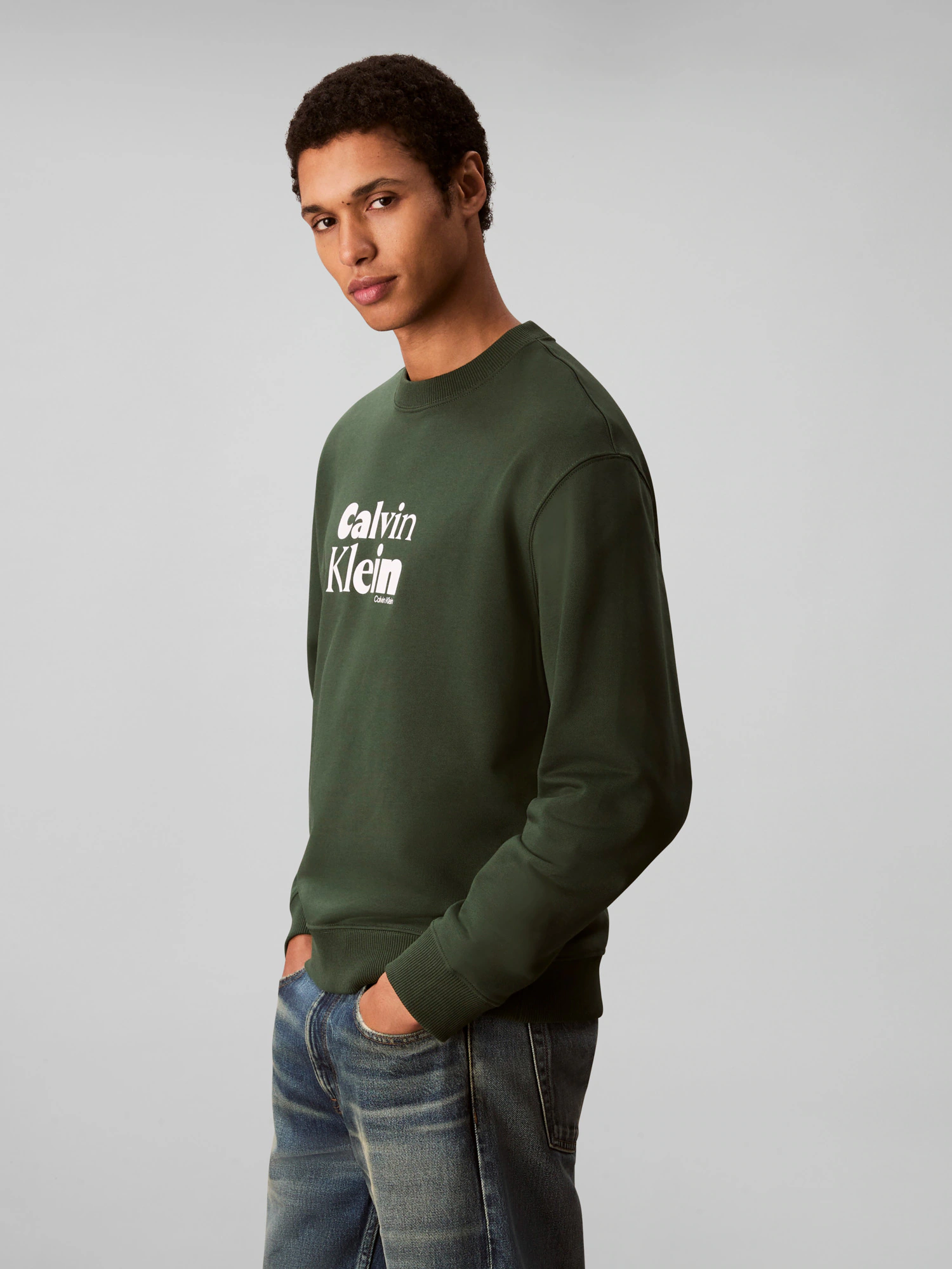 Calvin Klein Sweatshirt "LS EU 350TERRY CALVIN BOLD GRAPH", Rundhalsausschn günstig online kaufen