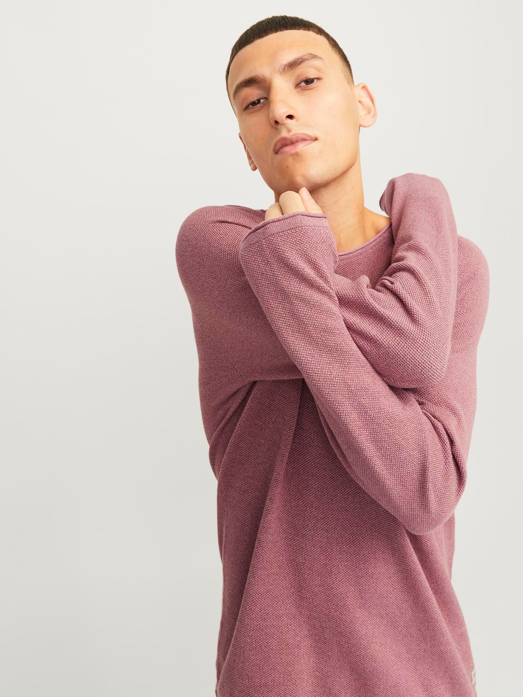 Jack & Jones Rundhalspullover "JJEHILL KNIT CREW NECK NOOS", aus Strukturst günstig online kaufen