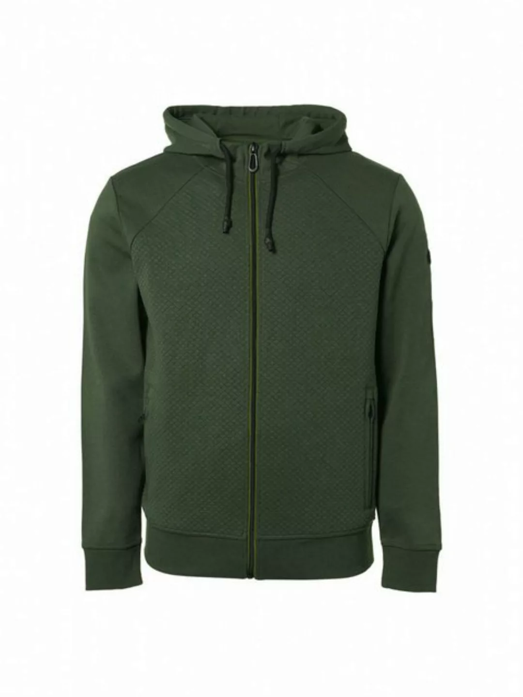 NO EXCESS Langarmshirt Sweater Hooded Full Zipper Double Layer Jacquard Str günstig online kaufen