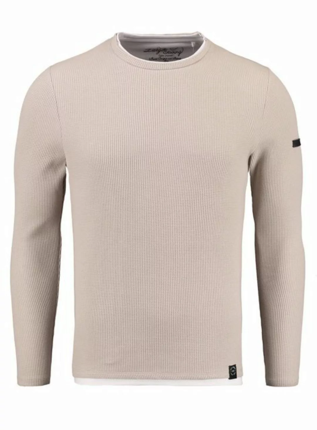Key Largo T-Shirt Herren Longsleeve MSW STEFANO ROUND (1-tlg) günstig online kaufen