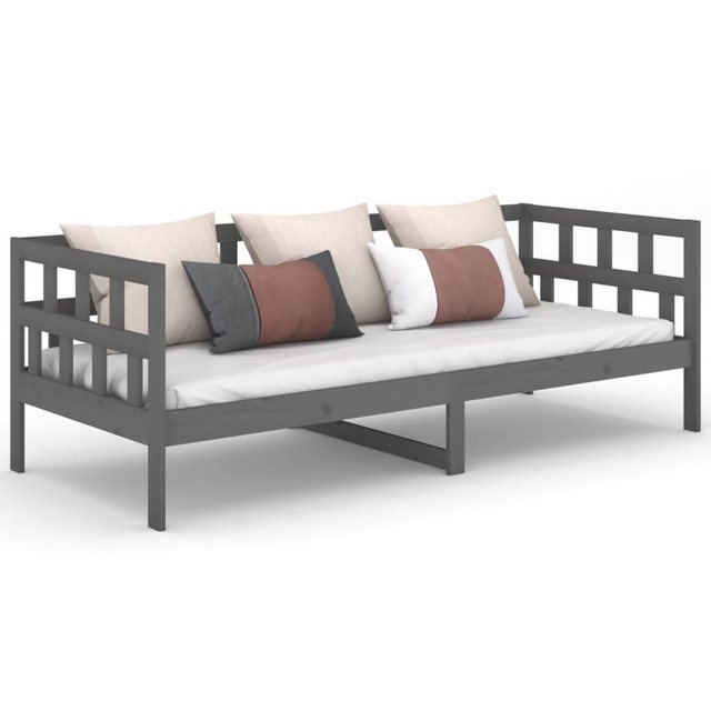 vidaXL Bett, Tagesbett Grau Massivholz Kiefer 80x200 cm günstig online kaufen