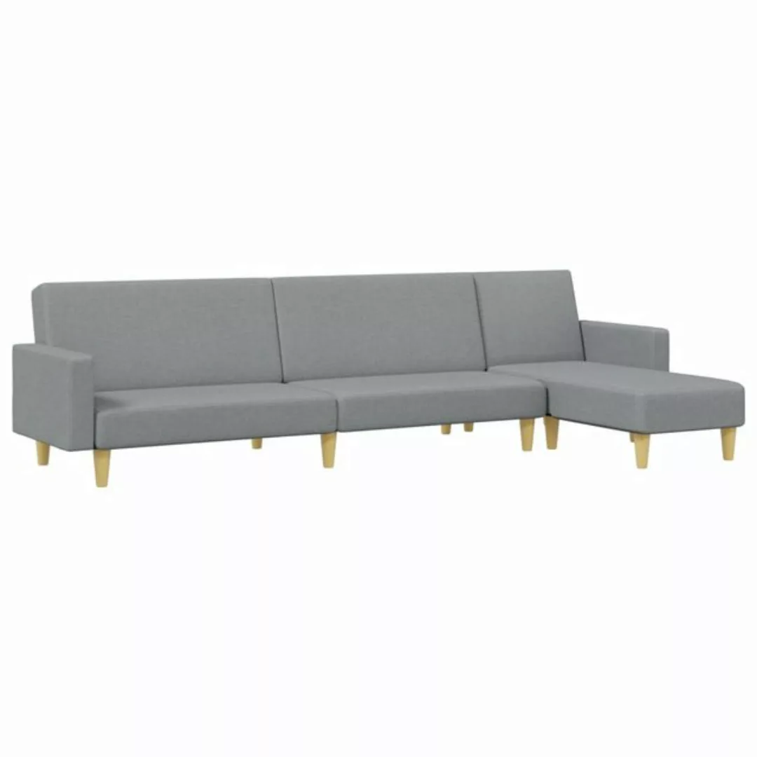 vidaXL Sofa, 2-tlg. Sofagarnitur Hellgrau Stoff günstig online kaufen