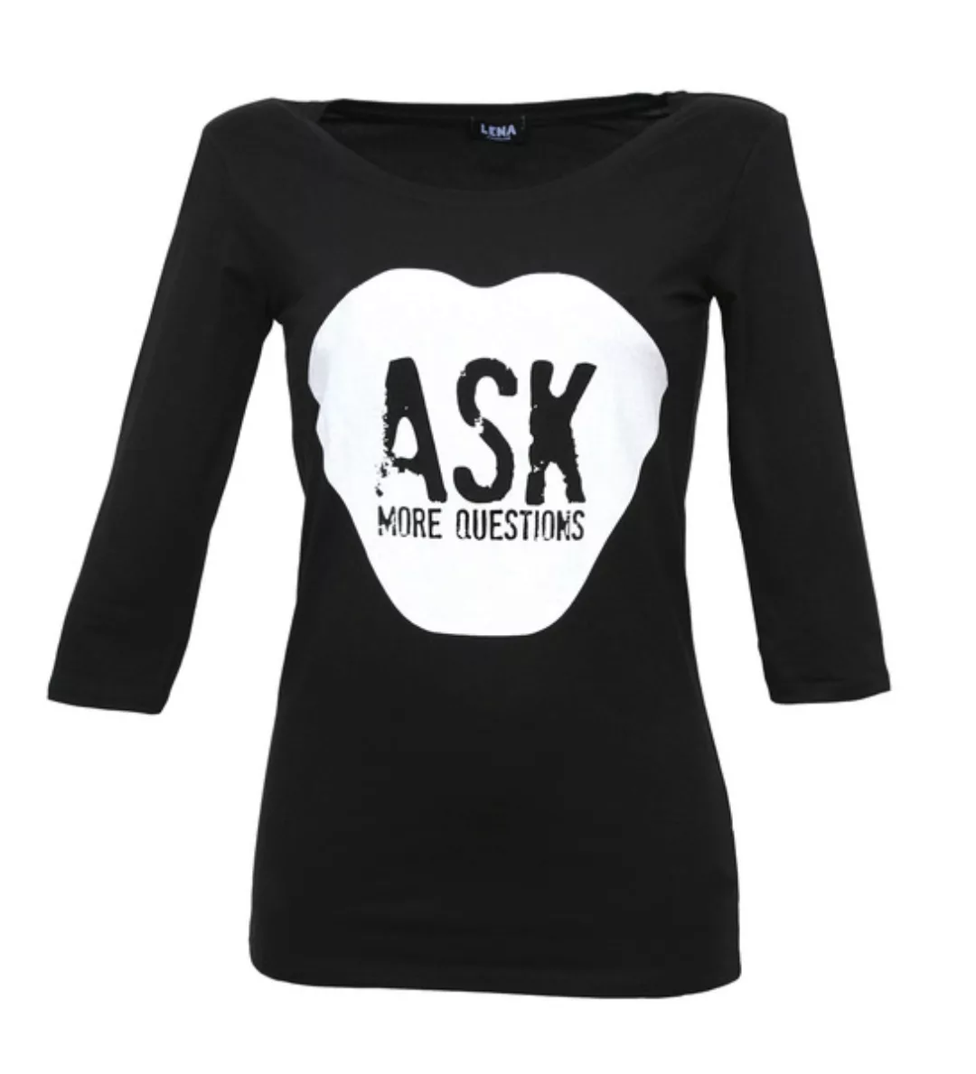 Ask More Questions - Sleeve Shirt Schwarz günstig online kaufen