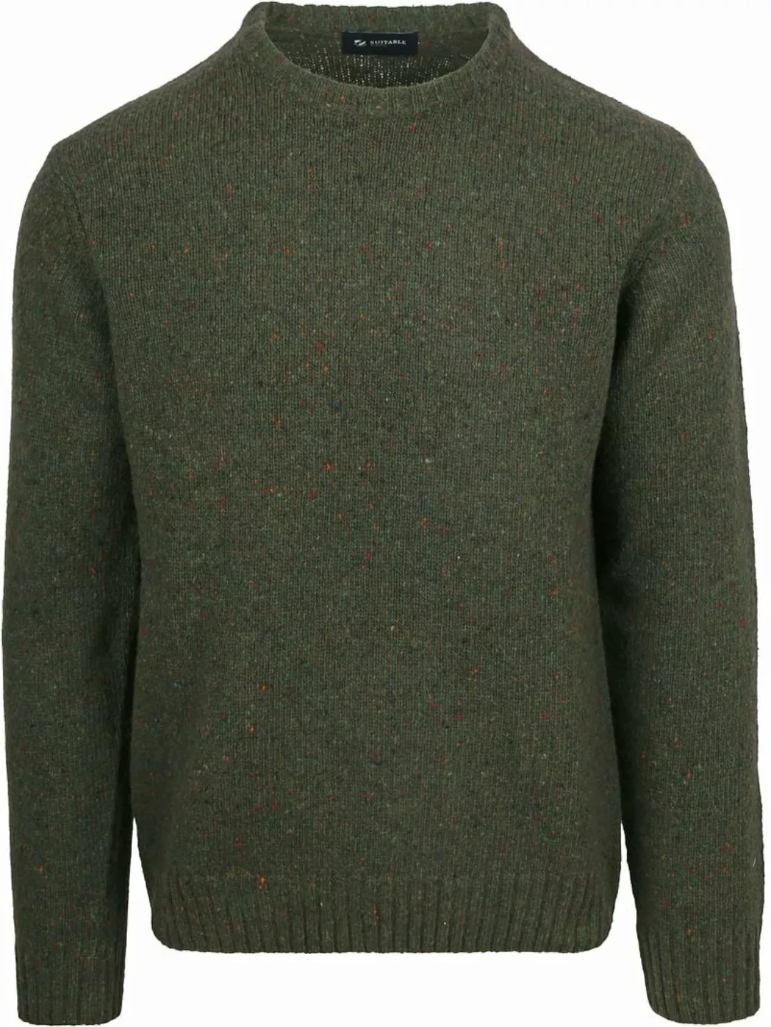 Suitable Pullover Tweed Wool Blend Grün - Größe M günstig online kaufen