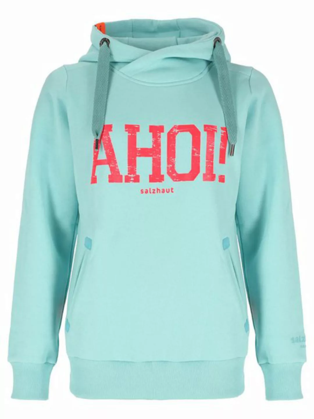 salzhaut Kapuzenpullover Damen Hoodie Sünn mit Ahoi-Print - Unifarbener Pul günstig online kaufen