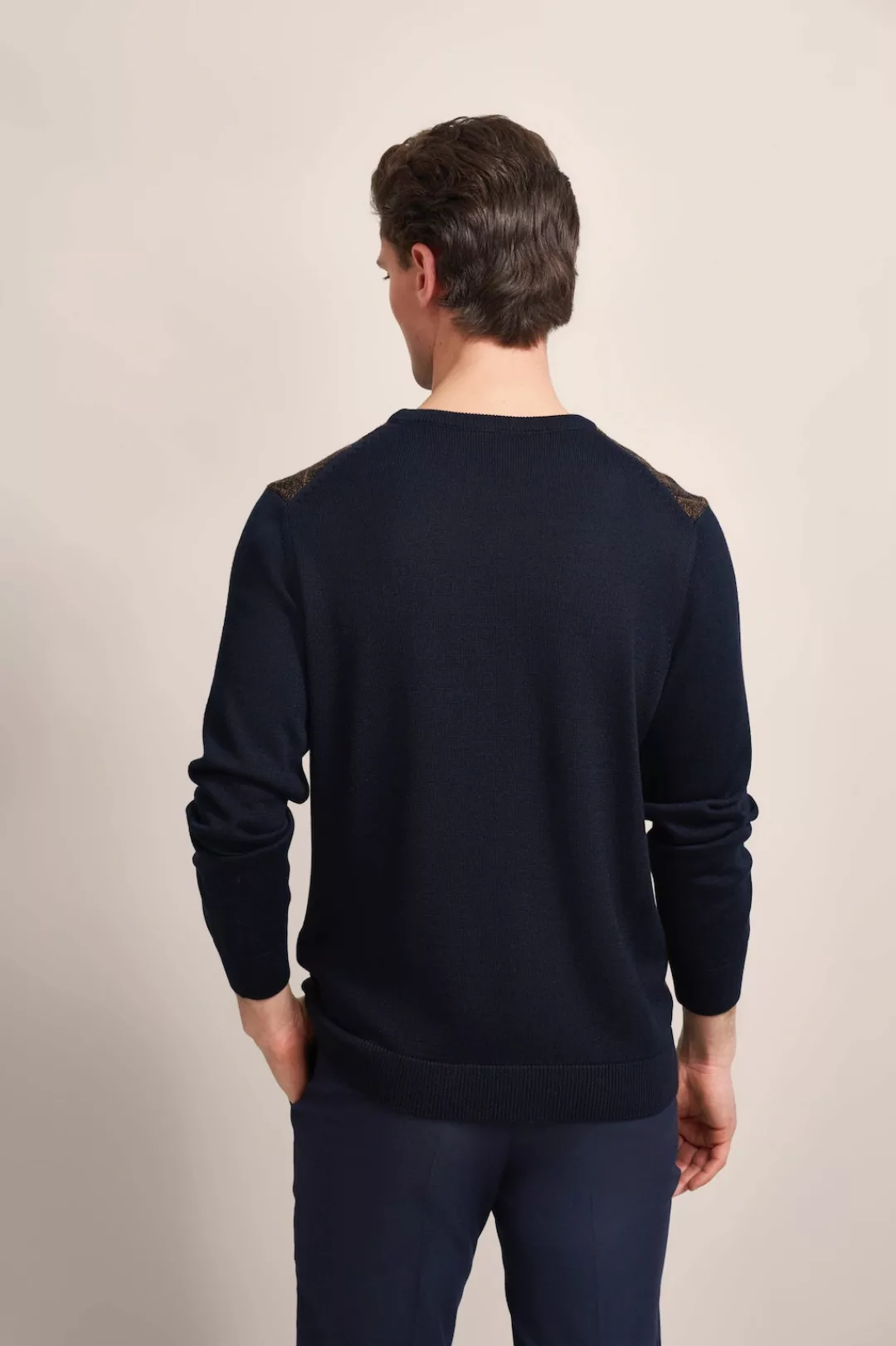 bugatti Strickpullover, mit 2-farbigem Rautenmuster günstig online kaufen