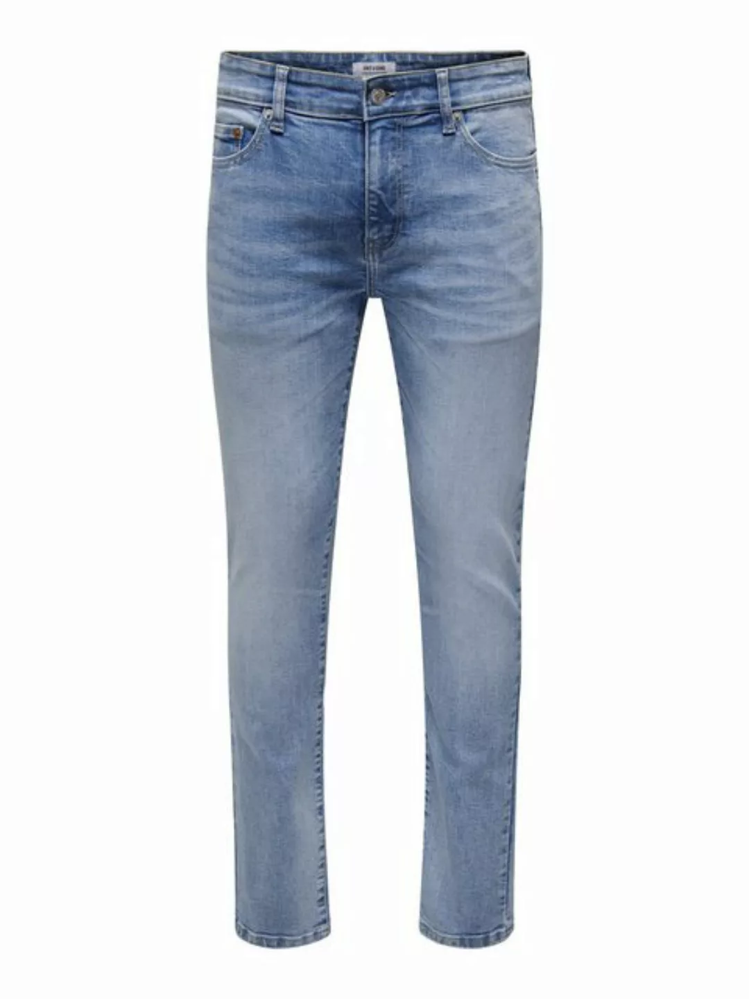 ONLY & SONS Slim-fit-Jeans Herren Slim Fit Jeans helle Waschung niedrige Ta günstig online kaufen