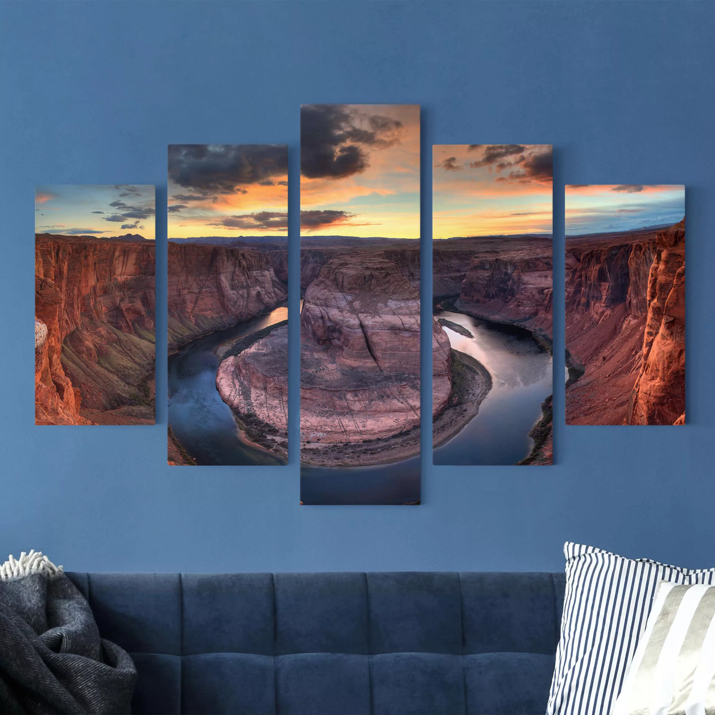 5-teiliges Leinwandbild - Querformat Colorado River Glen Canyon günstig online kaufen