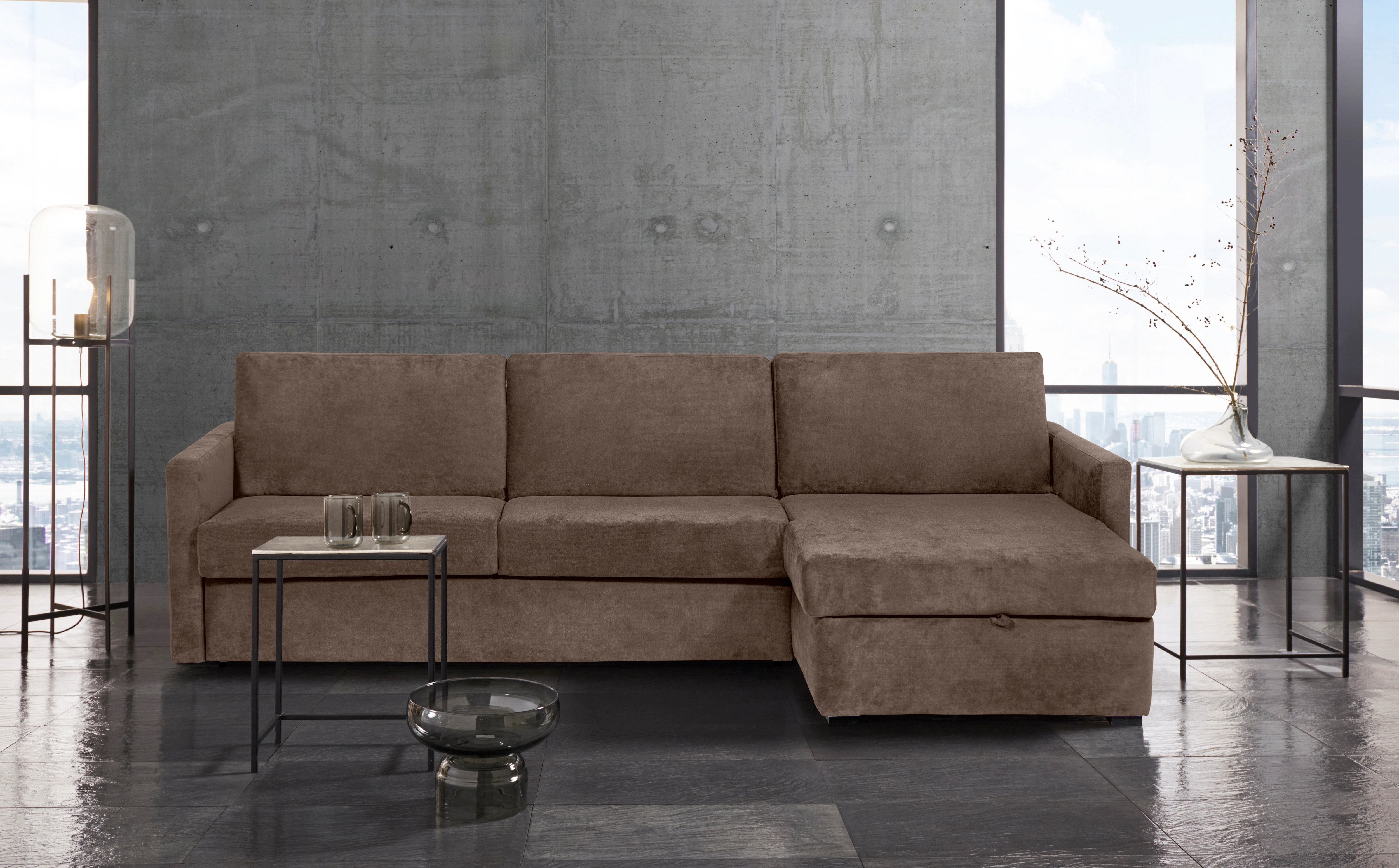 Places of Style Schlafsofa "GOLDPOINT Ecksofa 264 cm, Liegefläche (140/200c günstig online kaufen