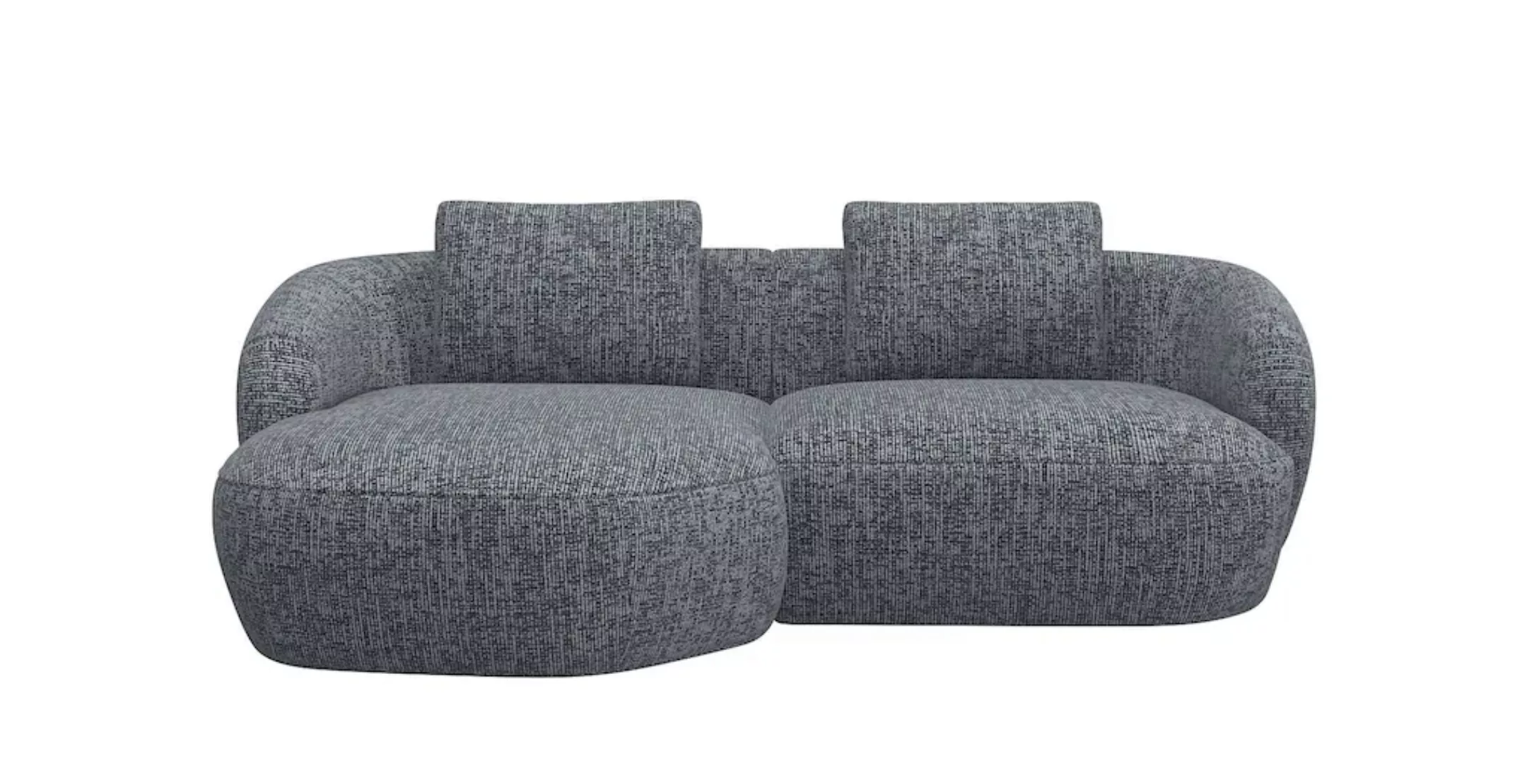 FLEXLUX Wohnlandschaft "Torino, rund, L-Form, Sofa-Ecke mit Recamiere, Long günstig online kaufen