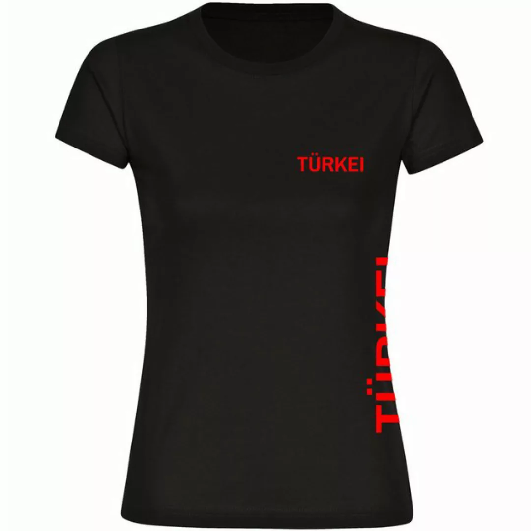 multifanshop T-Shirt Damen Türkei - Brust & Seite - Frauen günstig online kaufen