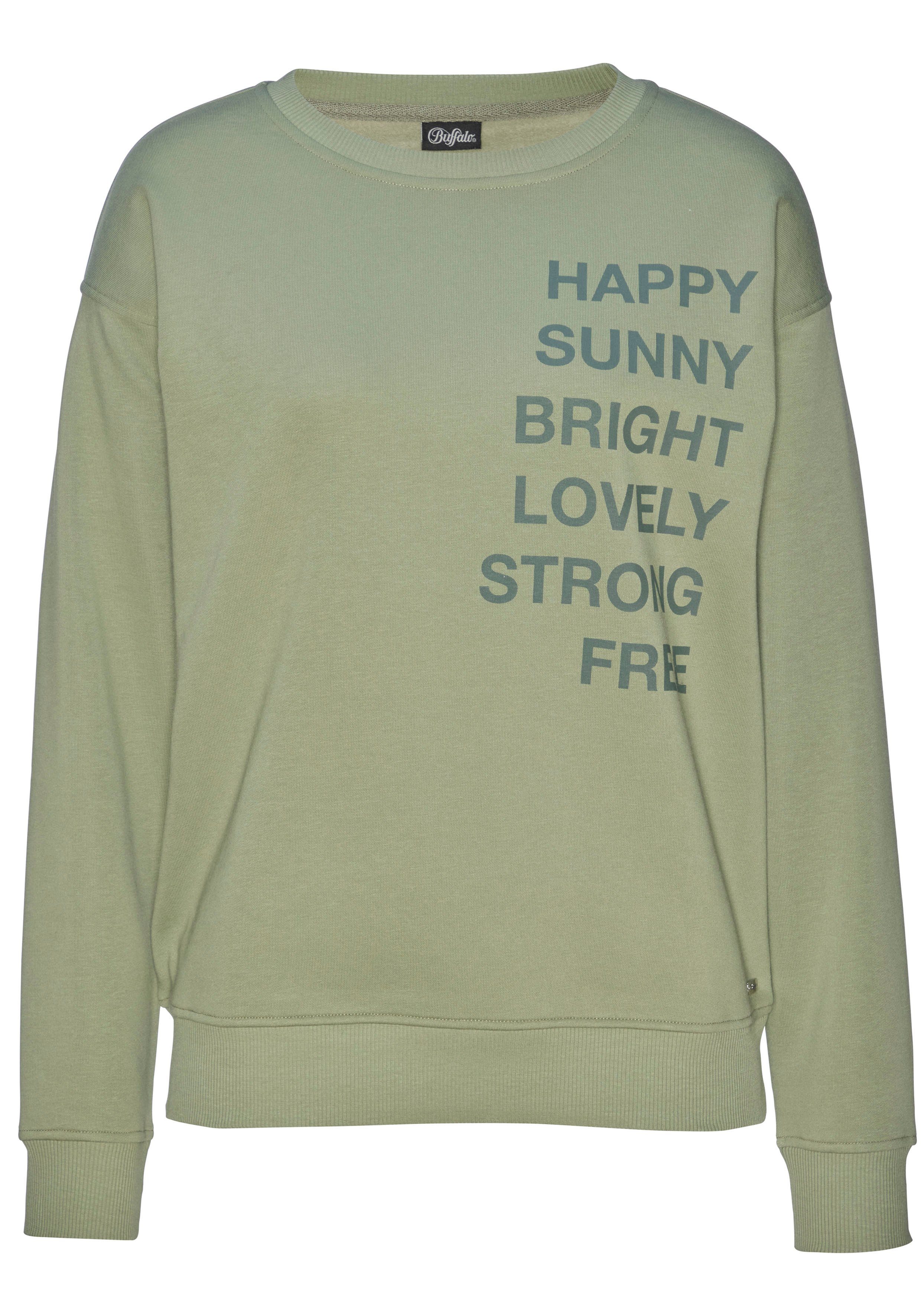 Buffalo Sweatshirt, mit Statement Druck, Loungeanzug günstig online kaufen