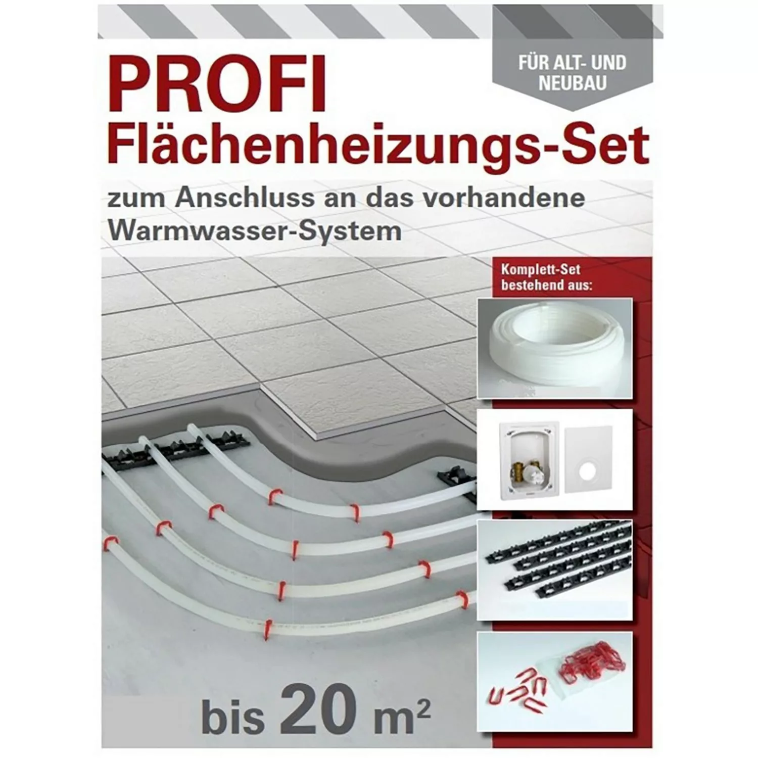 Wasserführende Fußbodenheizung Profi Starter Set für 20 m² günstig online kaufen