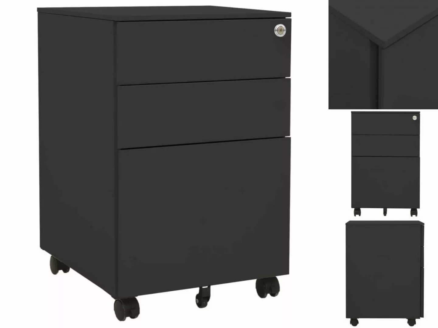 vidaXL Aktenschrank Aktenschrank mit Rollen Anthrazit 39x45x60 cm Stahl günstig online kaufen