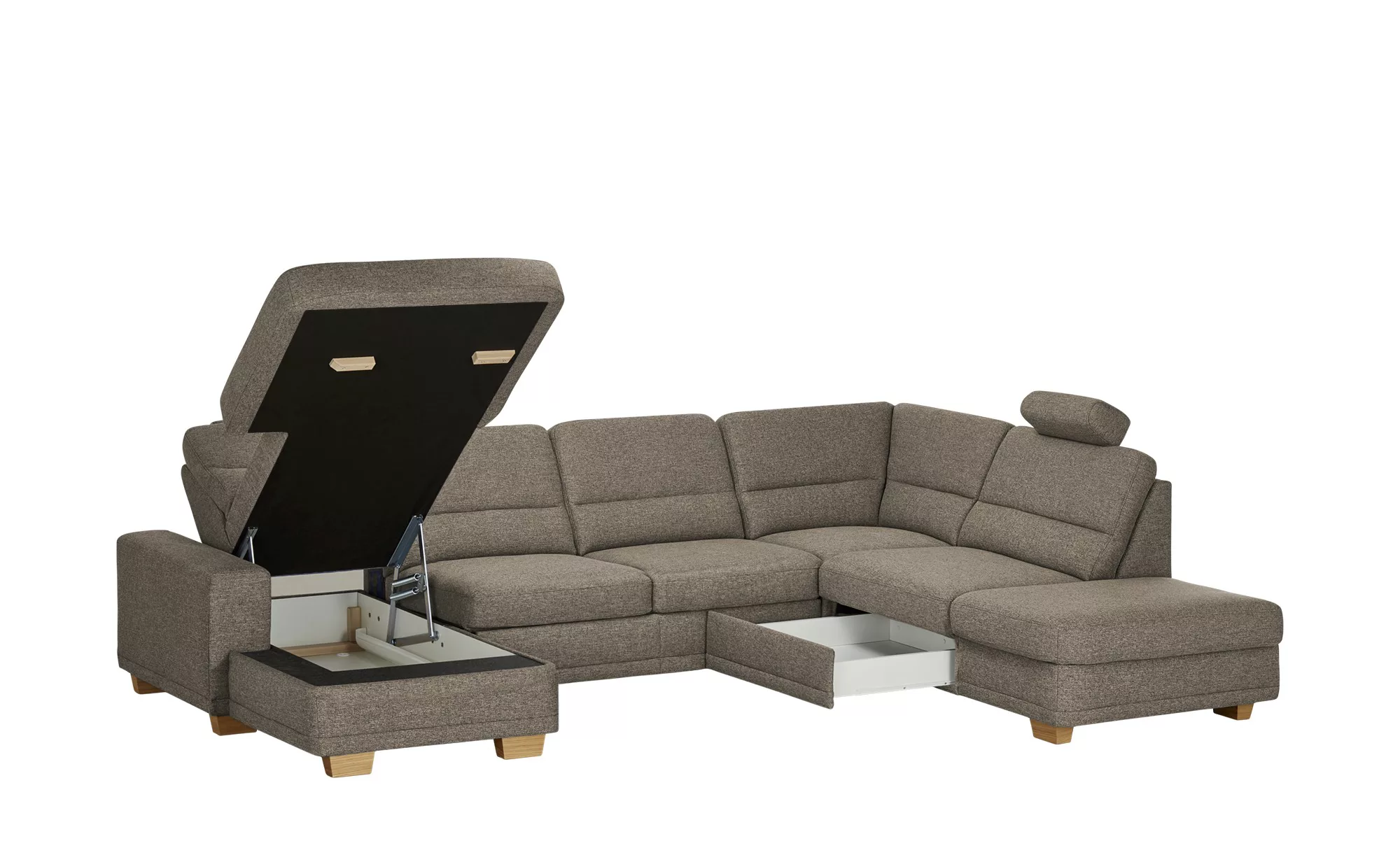 meinSofa Wohnlandschaft  Marc ¦ braun ¦ Maße (cm): B: 311 H: 85 T: 234.0 Po günstig online kaufen