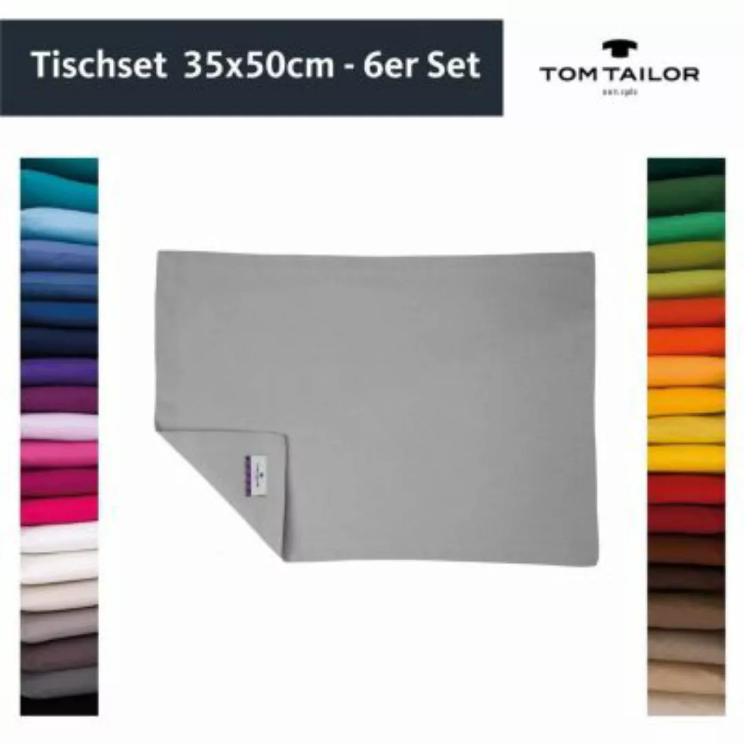 TOM TAILOR Tisch Set 6 teilig 35x50cm DOVE 100% Baumwolle creme günstig online kaufen