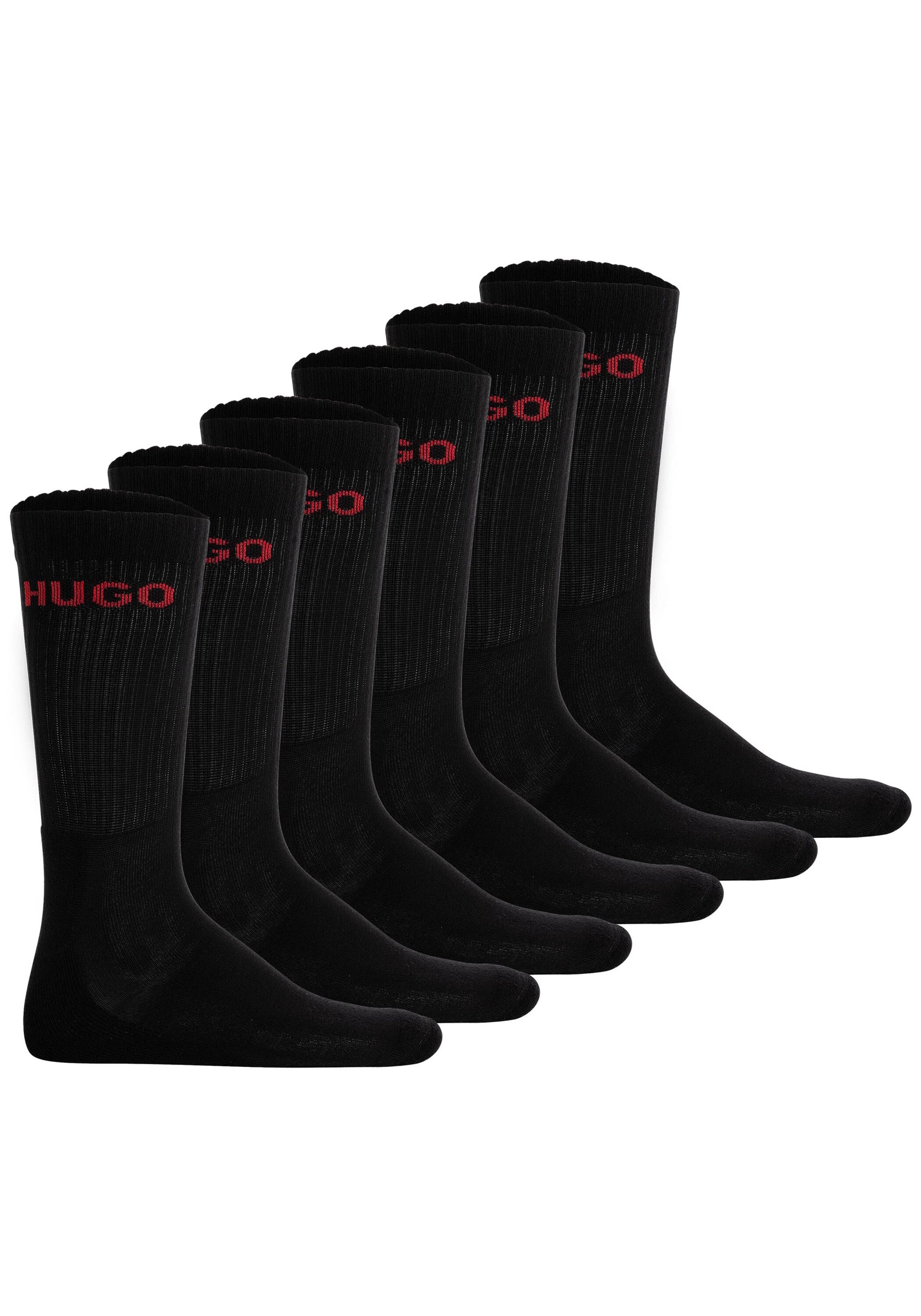 HUGO Underwear Socken "6P QS RIB LOGO CC", (Packung, 6 Paar, 6er Pack), mit günstig online kaufen