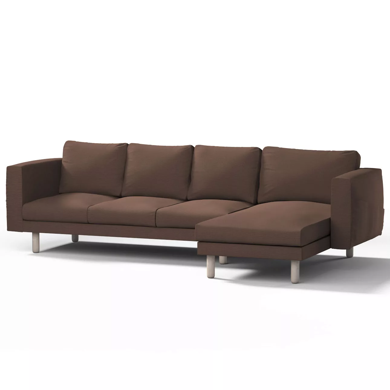 Bezug für Norsborg 4-Sitzer Sofa mit Recamiere, braun, Norsborg Bezug für 4 günstig online kaufen