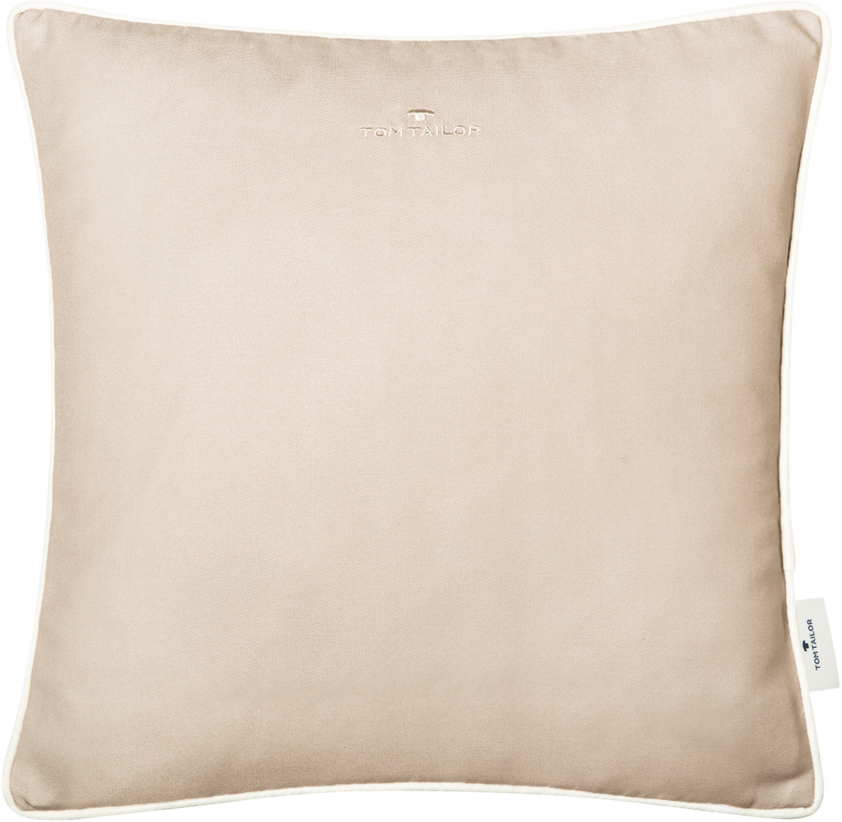 TOM TAILOR HOME Dekokissen »Dove Signature«, mit Paspel, Kissenhülle ohne F günstig online kaufen