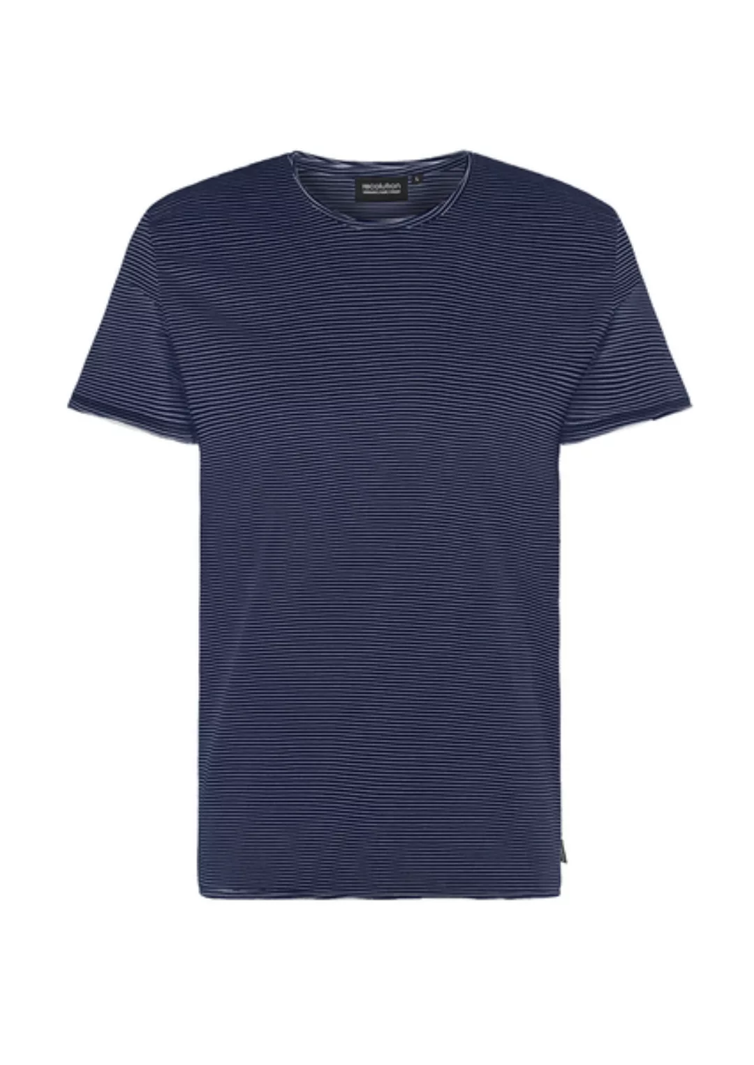 Gestreiftes Herren T-shirt Aus Baumwolle (Bio) Navy/weiß | Casual T-shirt # günstig online kaufen