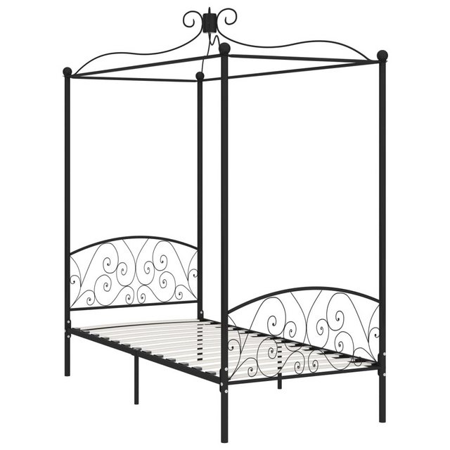 Himmelbett-gestell Schwarz Metall 90 X 200 Cm günstig online kaufen