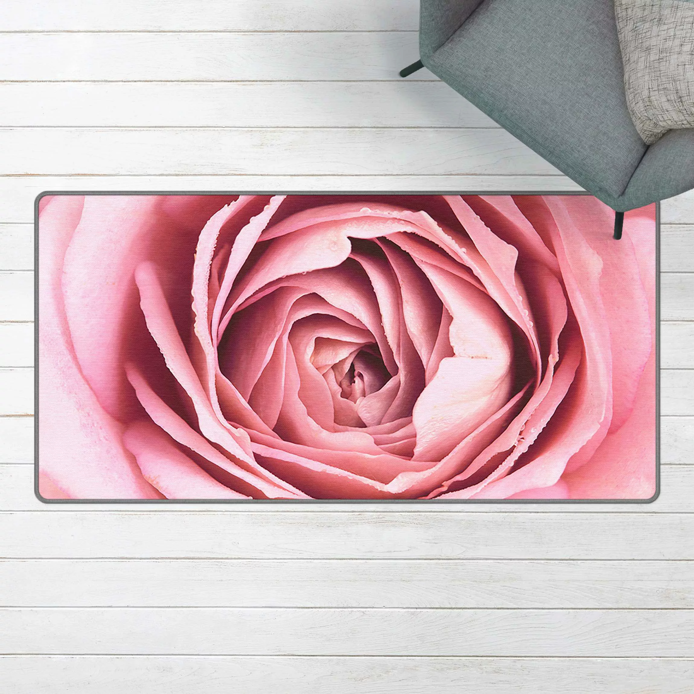 Teppich Rosa Rosenblüte günstig online kaufen