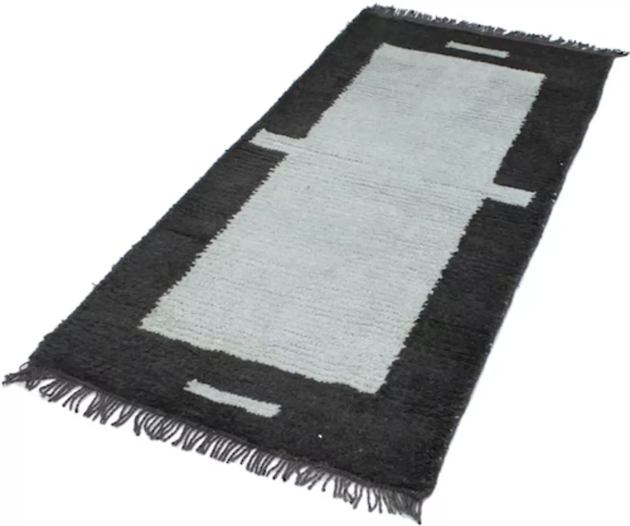 morgenland Wollteppich »Nepal Teppich handgeknüpft blau«, rechteckig, handg günstig online kaufen