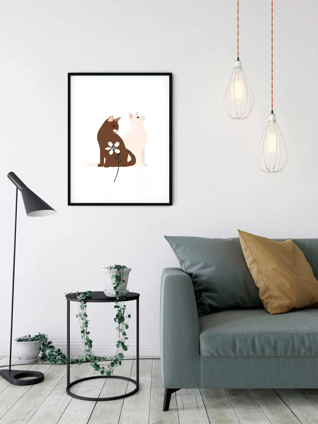 Komar Wandbild "Loving Cats", (1 St.), Deutsches Premium-Poster Fotopapier günstig online kaufen