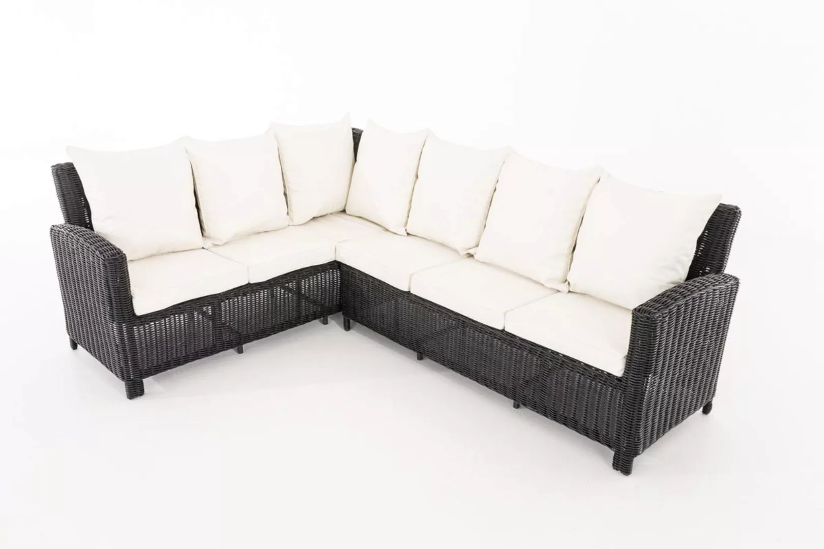Rundrattan Sofa Bermeo 5mm-rund/schwarz-Cremeweiß günstig online kaufen