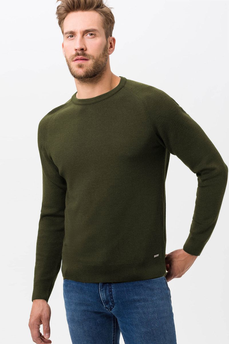 Brax Style Roy Pullover Grün - Größe 58 günstig online kaufen