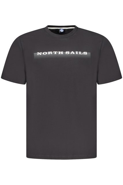 North Sails T-Shirt Schwarzes Herren Kurzarm T-Shirt mit Druck und günstig online kaufen