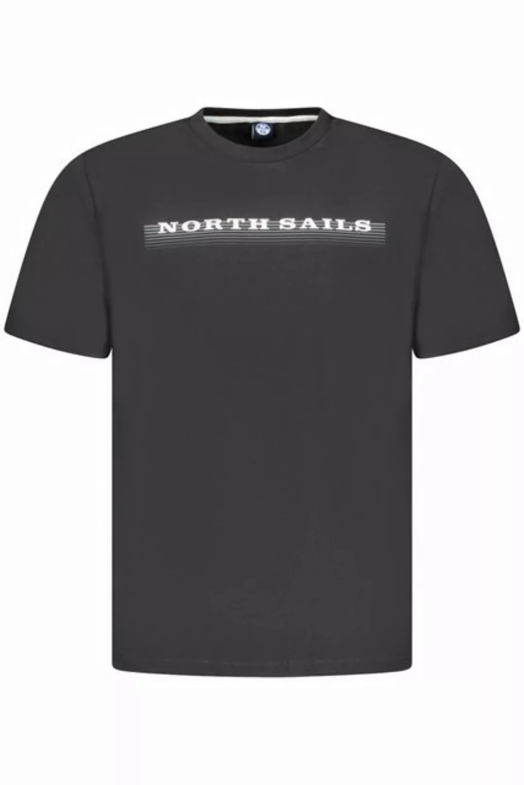 North Sails T-Shirt Schwarzes Herren Kurzarm T-Shirt mit Druck und günstig online kaufen