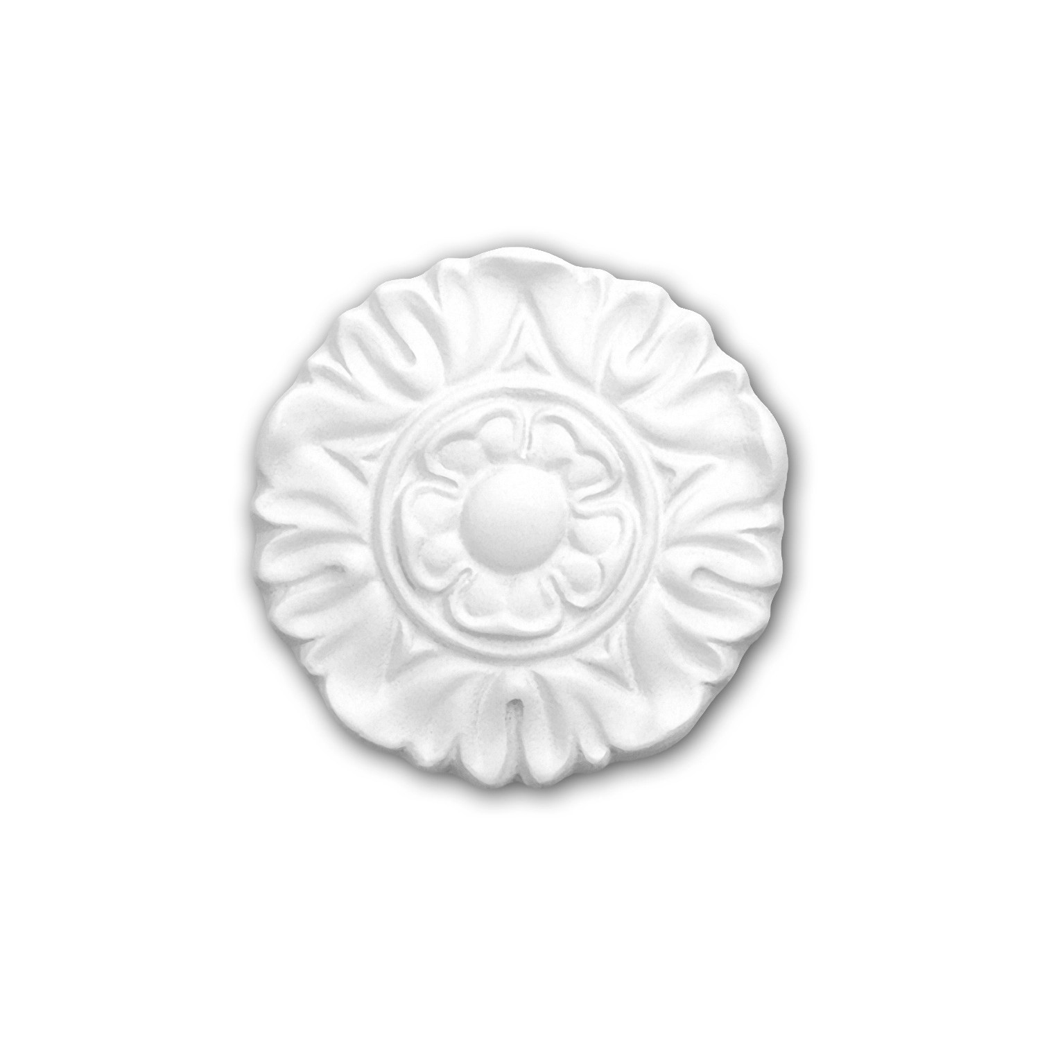 PROFHOME 160017 RoSette dekoratives Element Stuckdekor aus Polyurethan 9 cm günstig online kaufen