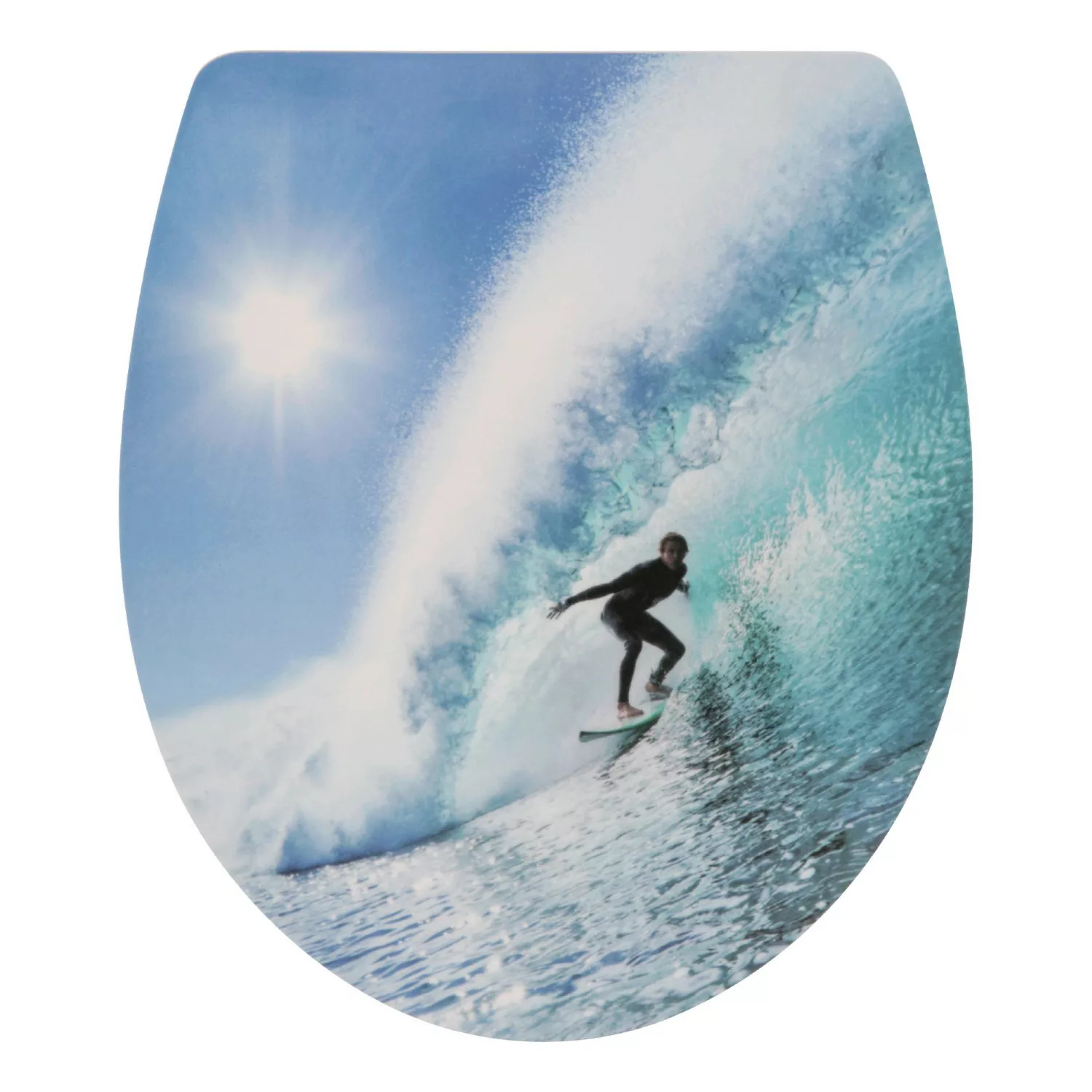 Sitzplatz WC-Sitz Motiv Surfprofi mit Absenkautomatik günstig online kaufen