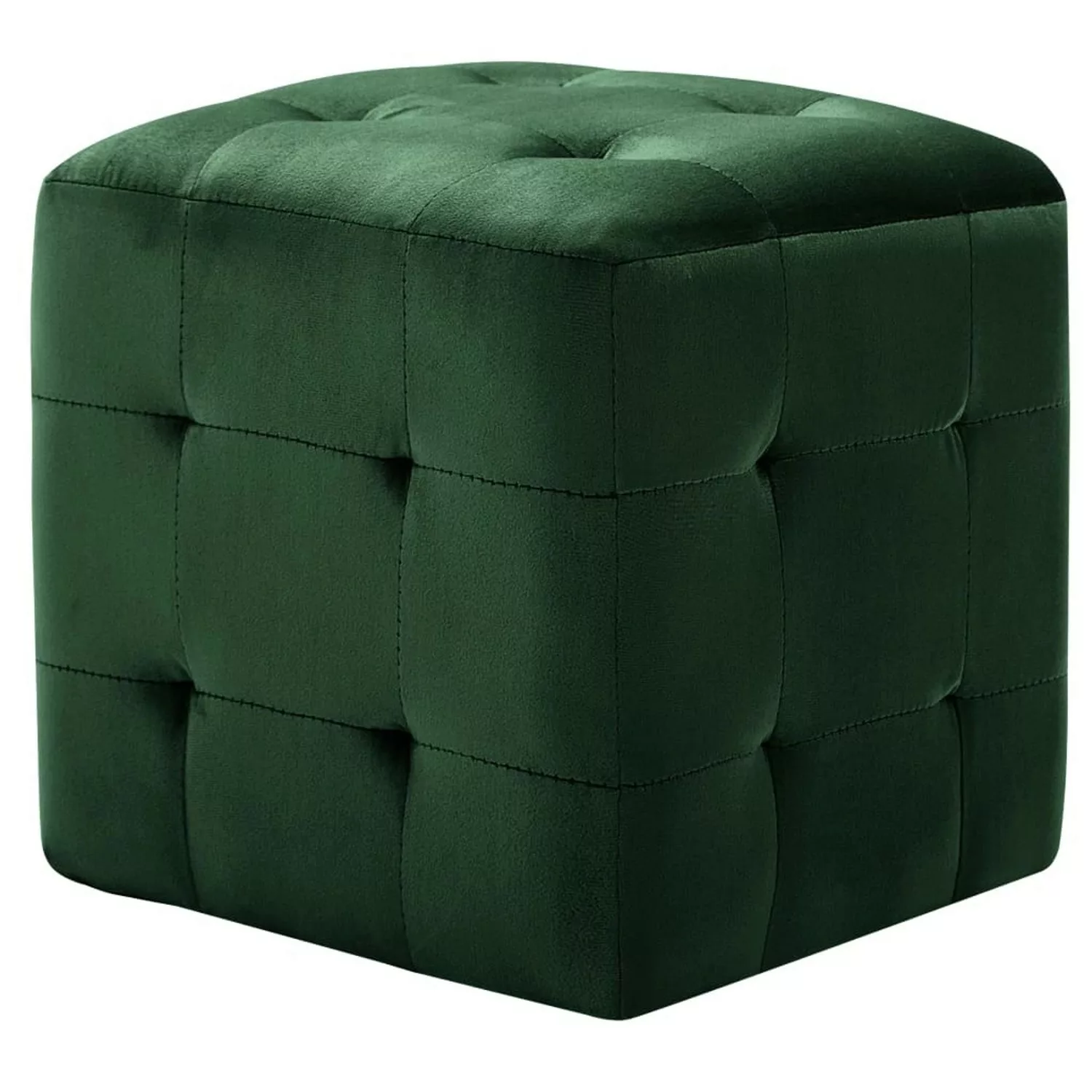 vidaXL Pouf 2 Stk. Gr?n 30x30x30 cm Samtstoff günstig online kaufen