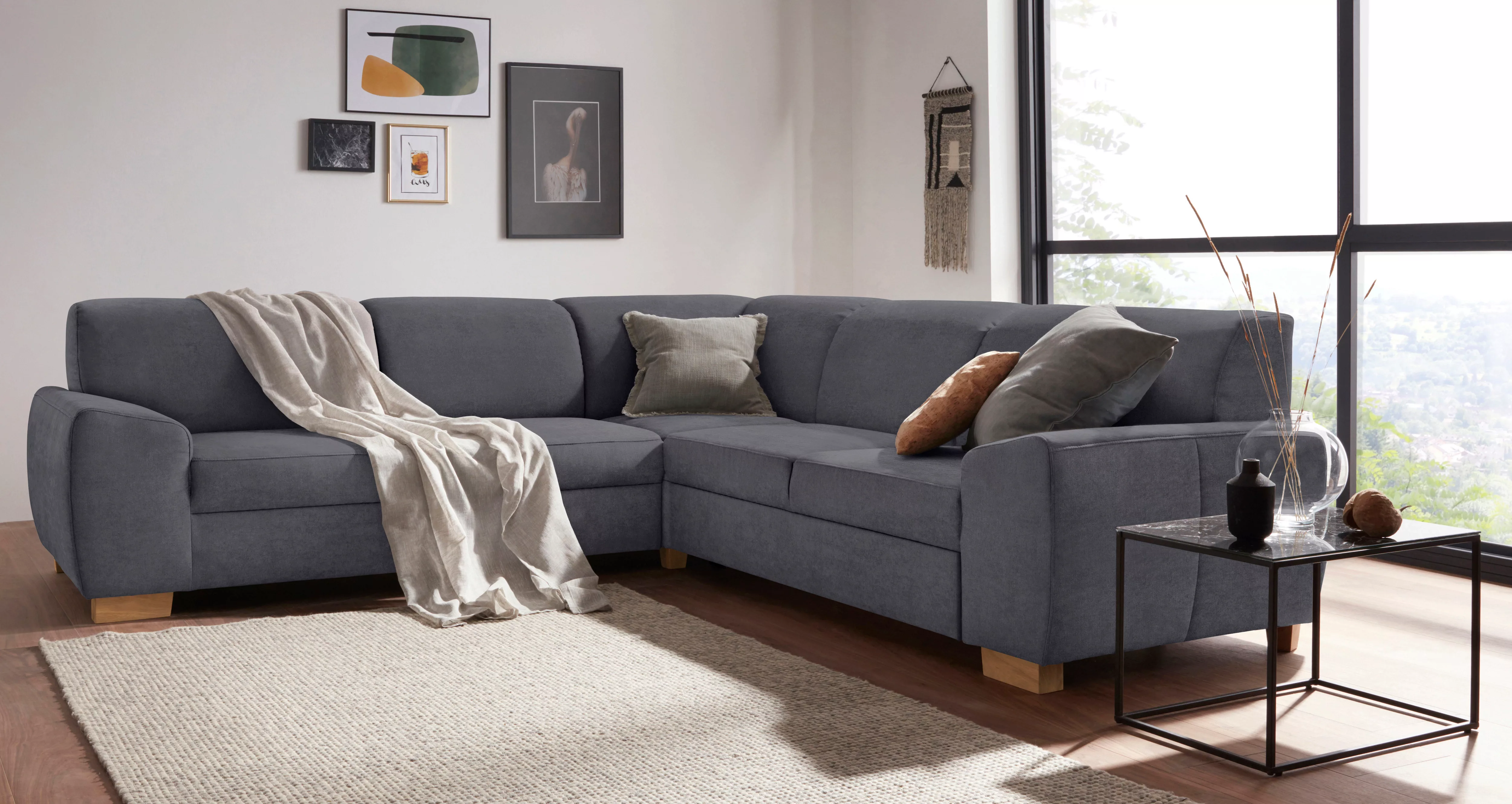 DOMO collection Ecksofa "Incanto kubische Formensprache, komfortabel, flach günstig online kaufen