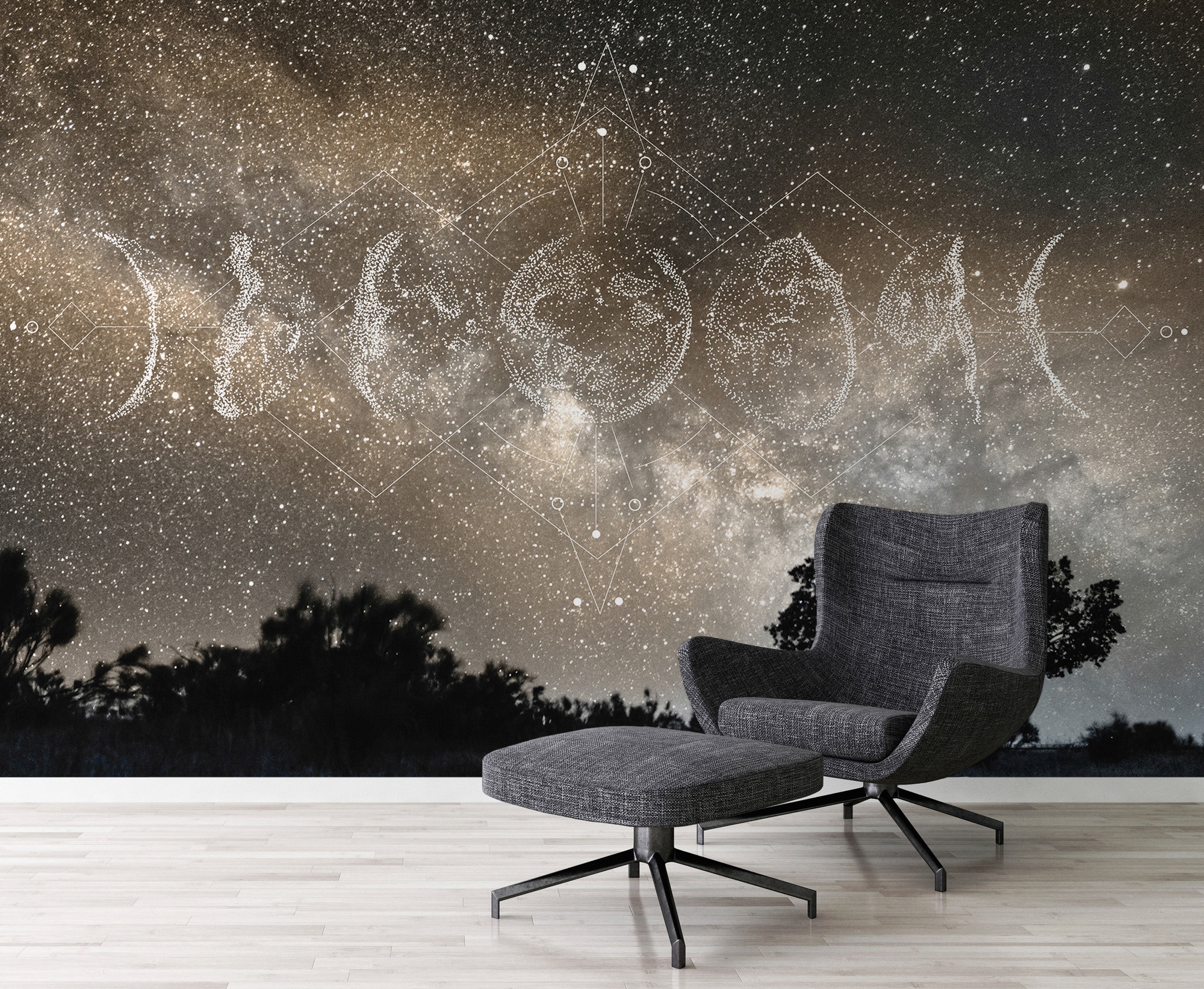 Architects Paper Fototapete »Atelier 47 Moon Phases 1«, kontrastfarbene Det günstig online kaufen