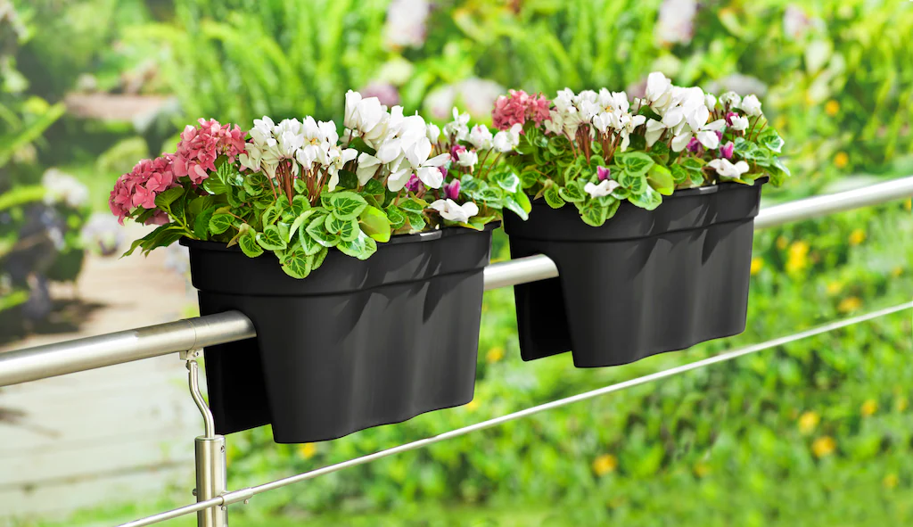 KHW Balkonkasten "Flowerclip XXL", (Set, 2 St.), BxTxH: 57,5x27,7x27 cm günstig online kaufen