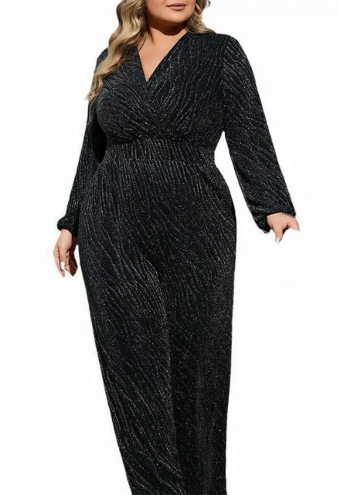 MIMIOO 7/8-Overall Damen-Jumpsuit in Übergröße mit langen Ärmeln Geeignet f günstig online kaufen