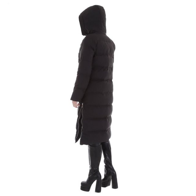 Ital-Design Steppjacke Damen Freizeit Kapuze Gefüttert Winterjacke in Schwa günstig online kaufen