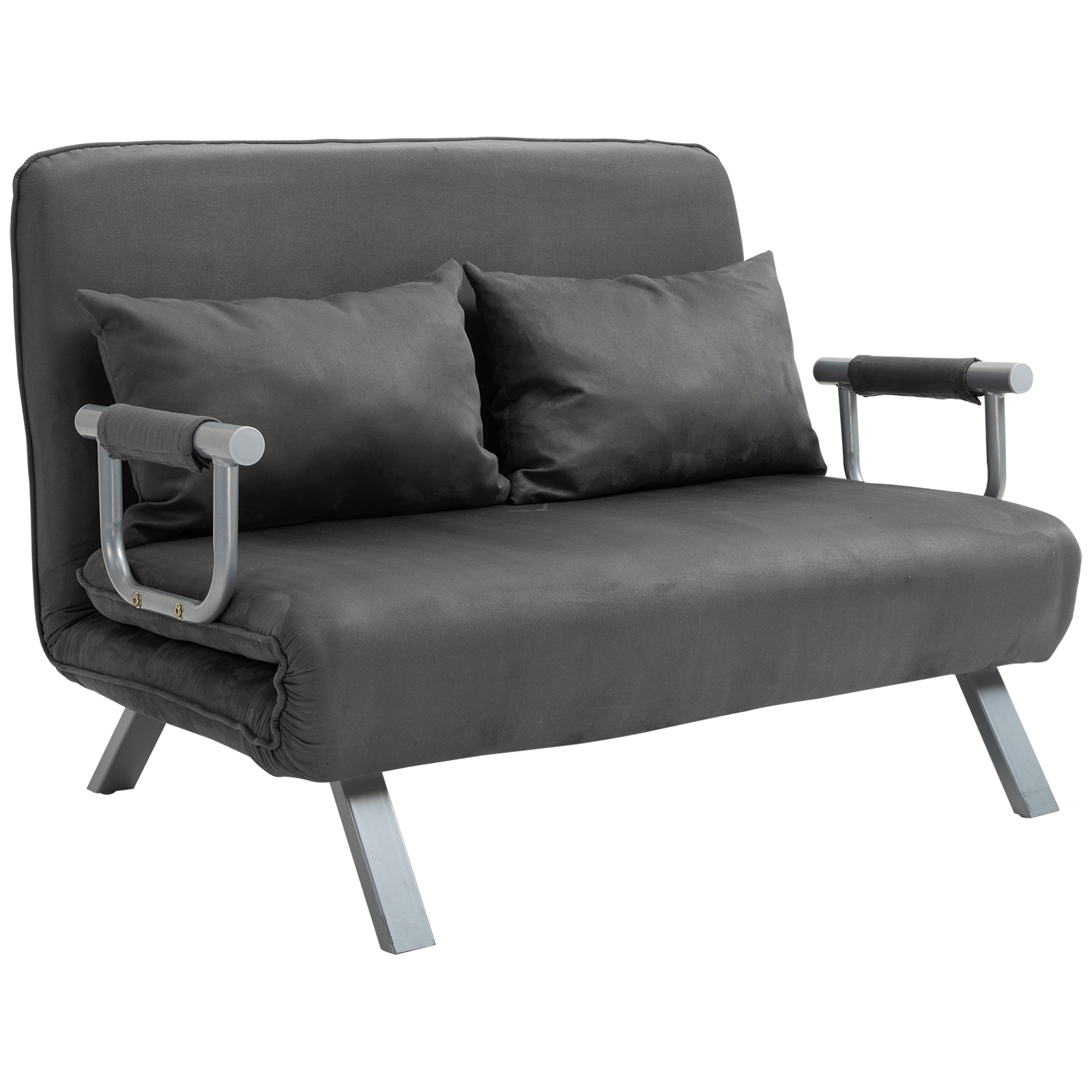 HOMCOM 2-Sitzer Schlafsofa mit Armlehne 65x69x80cm  3-in-1 Schlafsessel, Gä günstig online kaufen