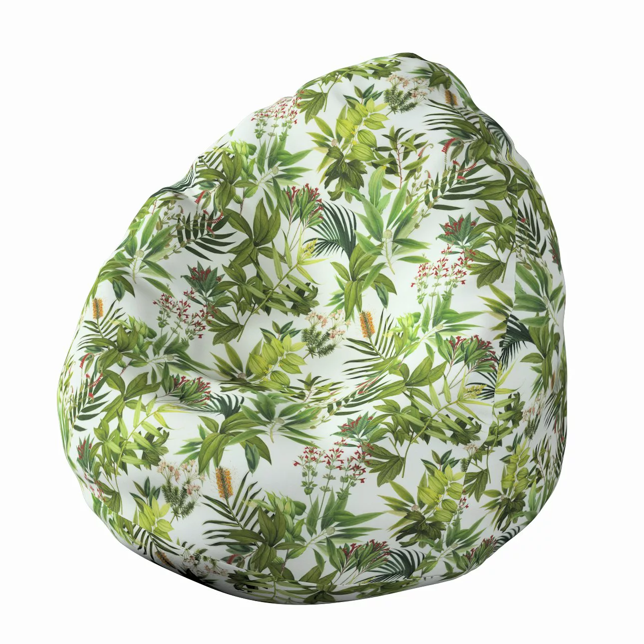 Bezug für Sitzsack, grün-weiß, Bezug für Sitzsack Ø80 x 115 cm, Tropical Is günstig online kaufen