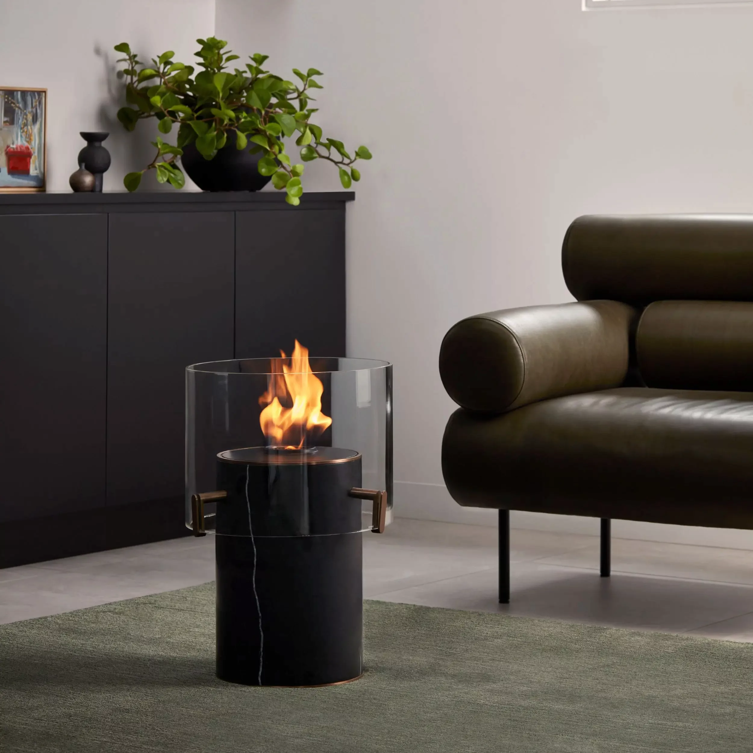 EcoSmart Pillar 3T [Design Ethanol Kamin]: Marble black günstig online kaufen