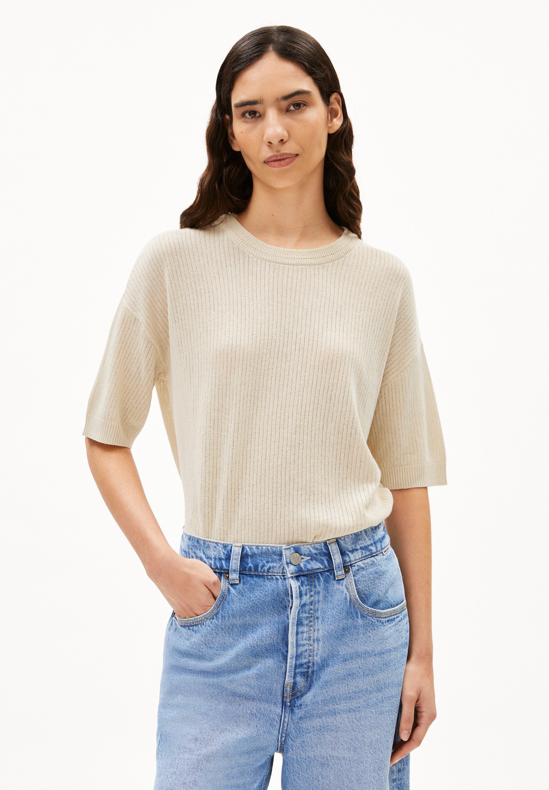 Armedangels Strickpullover LIZAA LINO Strickshirt aus günstig online kaufen