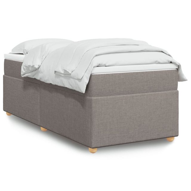 vidaXL Boxspringbett, Boxspringbett mit Matratze Taupe 90x190 cm Stoff günstig online kaufen