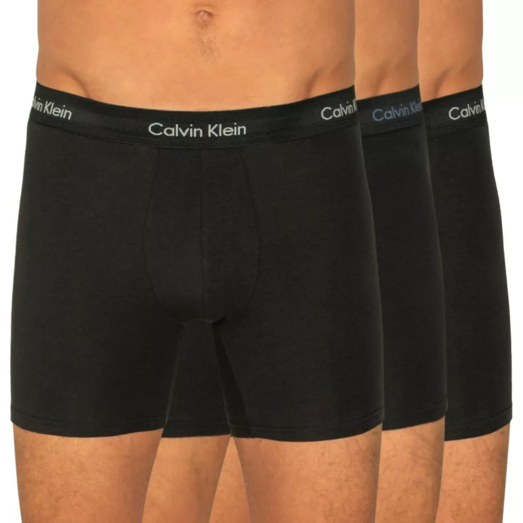 Calvin Klein 3-er Set Boxer Briefs Schwarz mit verschiedenfarbigem Webbund günstig online kaufen