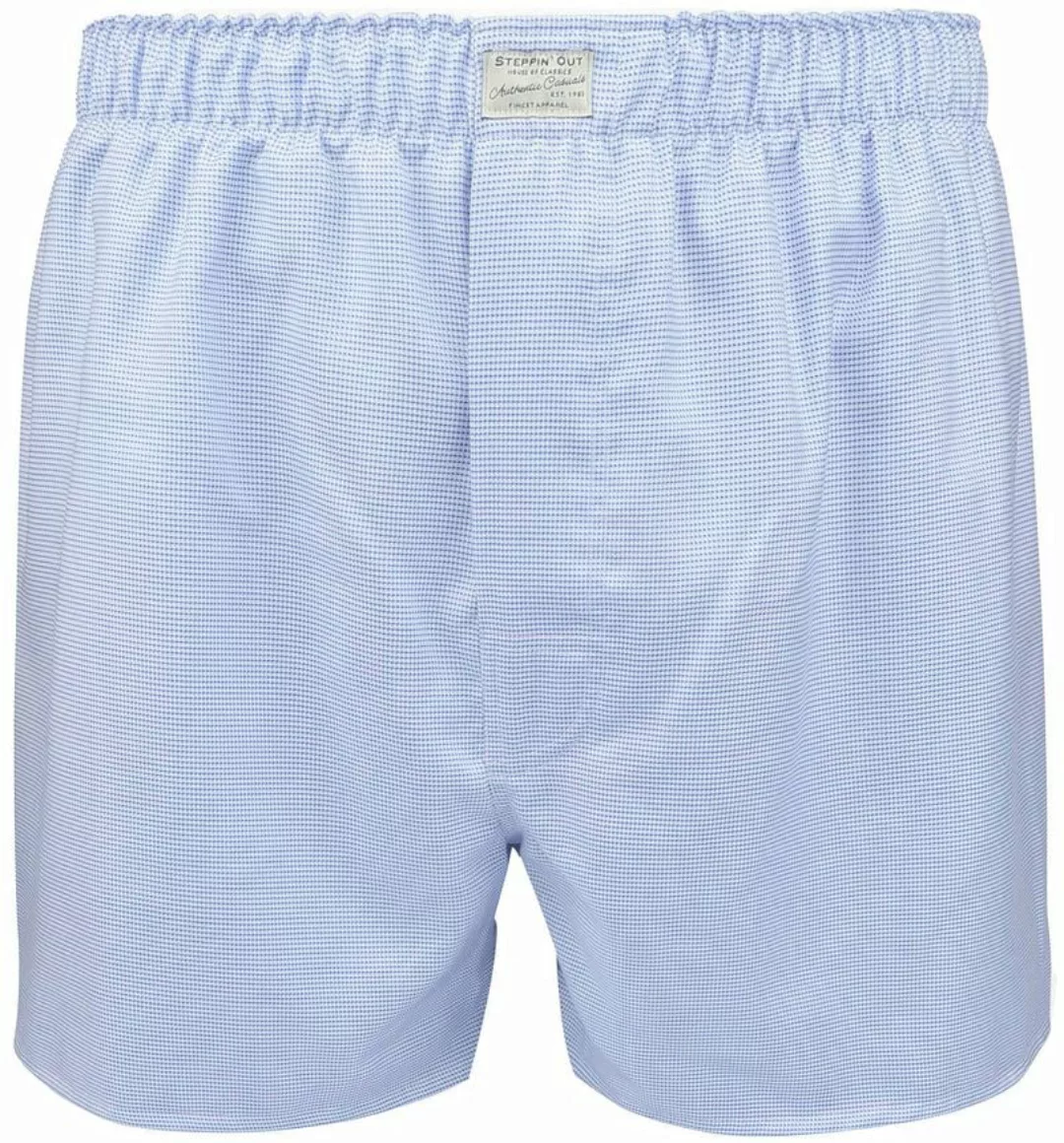 Steppin' Out Boxershort Dobby Print Blau - Größe M günstig online kaufen