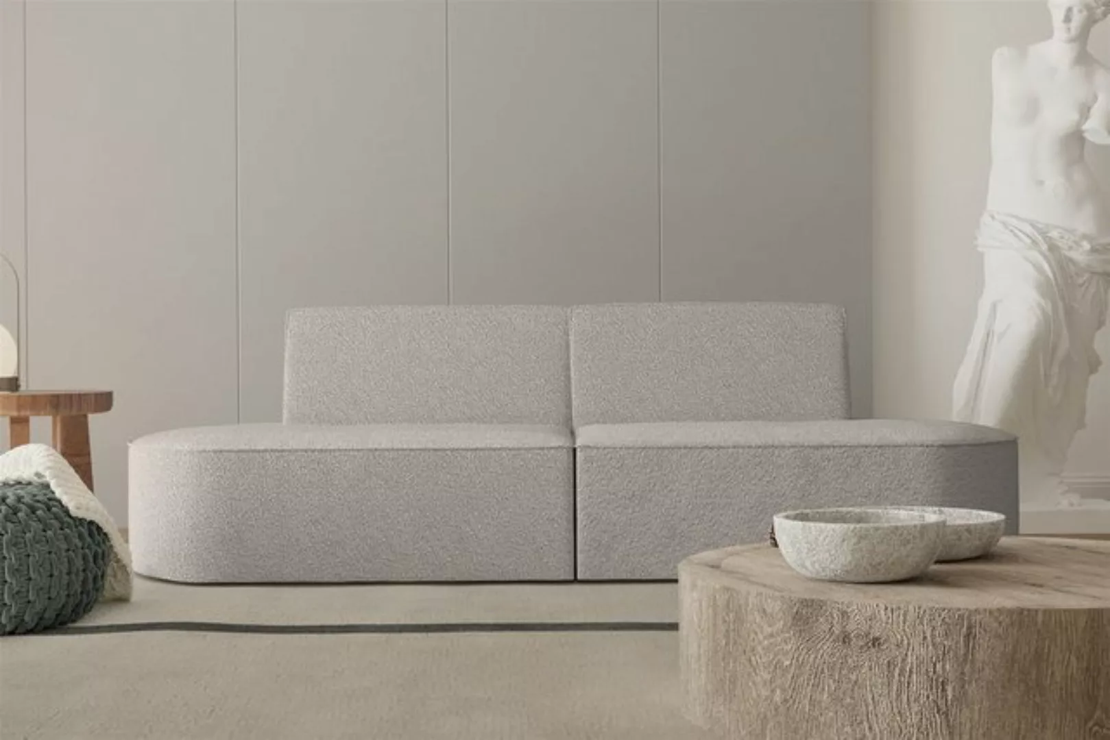 Fun Möbel Sofa Sofa Designersofa 2-Sitzer MILOT in Stoff günstig online kaufen