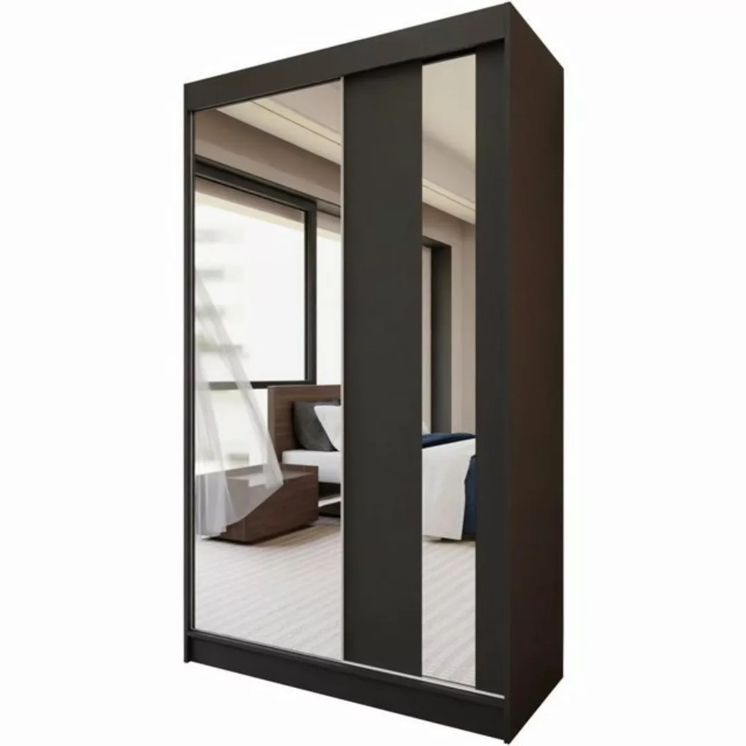 Beautysofa Schwebetürenschrank Gaja 120 cm (modernes 2-türig Schrank, weiß, günstig online kaufen